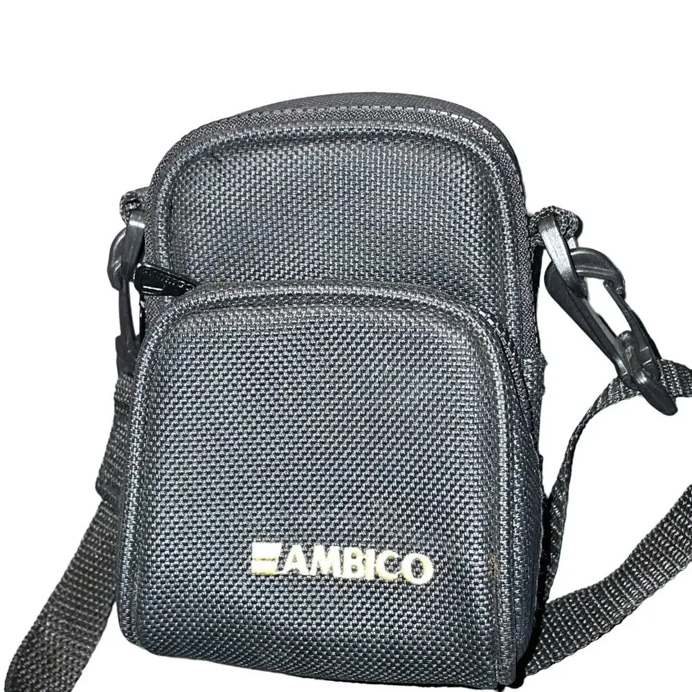 Ambico P-2000 Camera Case Bag Shoulder Strap Belt Loop Pockets Portable Black